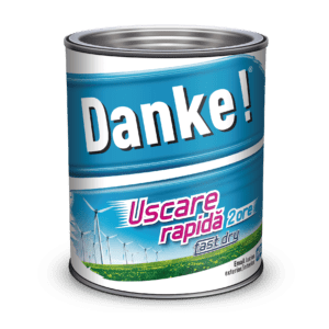 Vopsea lucioasa cu uscare rapida exterior/interior, 750ml,Danke